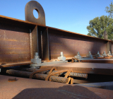 Pad Eye lifting beams for replacing steel deck on railway bridge structure